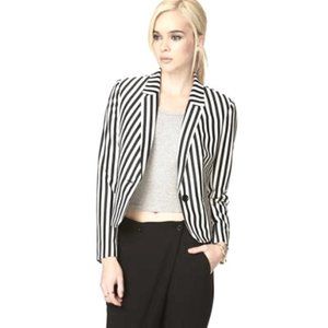Cropped Striped Blazer